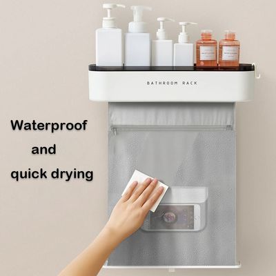 Multifunctional  Wall Mounted Bathroom Storage Rack ABS Material