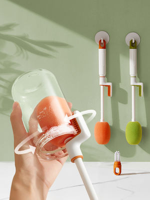 3 IN 1 Multifunction Long Handle Cup Lid Cleaning Brush Cup Washing Brush