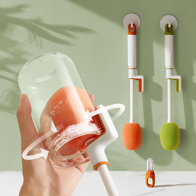 3 IN 1 Multifunction Long Handle Cup Lid Cleaning Brush Cup Washing Brush