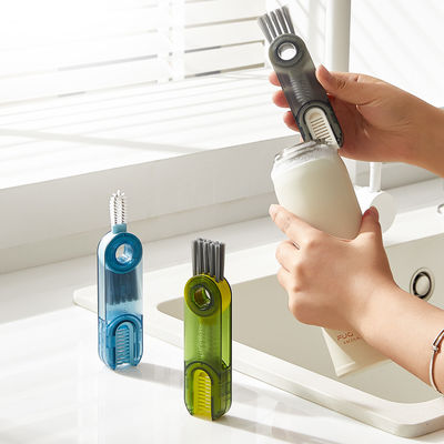 3 In 1 Multipurpose Cup Cover Water Bottle Gap Cleaner Tools Home Kitchen Cleaning Brush
