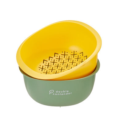 Minimalist Style PP Vegetable Washing Bowl Kitchen Plastic Drain Basket