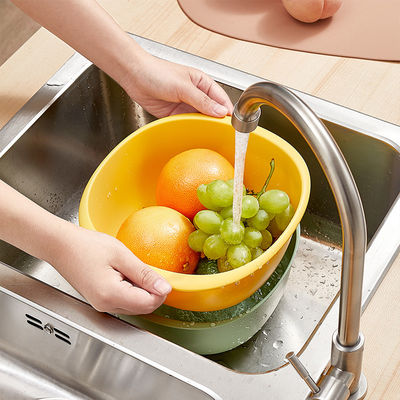 Minimalist Style PP Vegetable Washing Bowl Kitchen Plastic Drain Basket