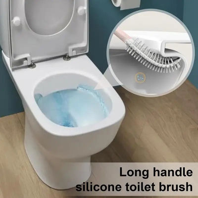 Toilet Bowl Brush and Holder Durable and Flexible Bristles Wall Mounted Toilet Brush for Bathroom Cleaning