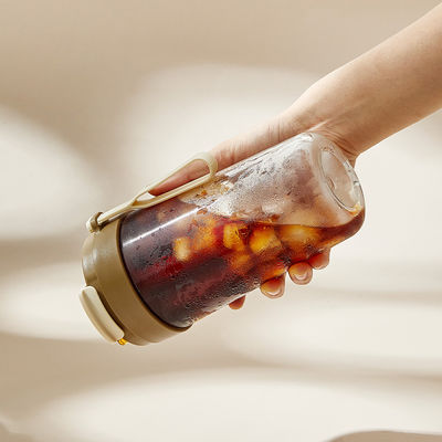 Summer New Design 330ml 480ml Plastic Multifunctional Portable Cold Brew Iced Coffee Maker Cup With Mesh Filter