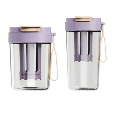 Summer New Design 330ml 480ml Plastic Multifunctional Portable Cold Brew Iced Coffee Maker Cup With Mesh Filter