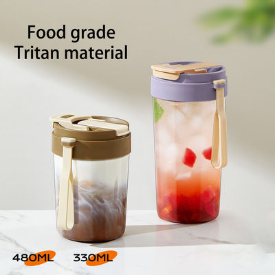 Summer New Design 330ml 480ml Plastic Multifunctional Portable Cold Brew Iced Coffee Maker Cup With Mesh Filter