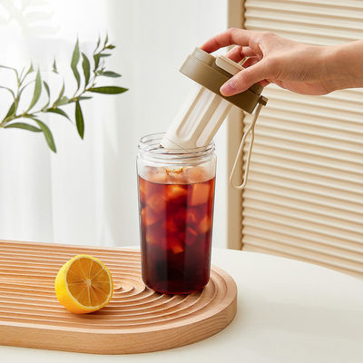 Summer New Design 330ml 480ml Plastic Multifunctional Portable Cold Brew Iced Coffee Maker Cup With Mesh Filter