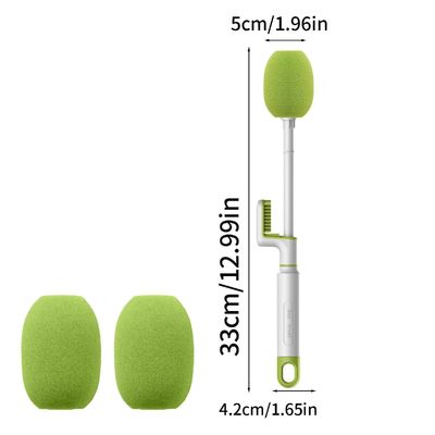 Versatile Silicone Bottle Cleaning Brush 360 Degree Glass Cup Washing Kitchen Cleaning Tool Set