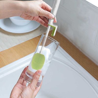 Versatile Silicone Bottle Cleaning Brush 360 Degree Glass Cup Washing Kitchen Cleaning Tool Set