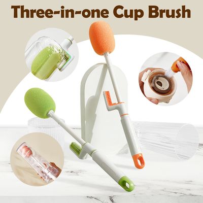 Multifunctional Water Bottle Cleaner Brush Sets  with Replace Heads