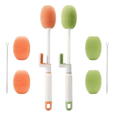 Multifunctional Water Bottle Cleaner Brush Sets  with Replace Heads