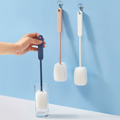 3 Colors Removable Simple Glass Water Bottle Cleaner Sponge Cup Brush Long Handle Household Kitchen Cleaning Tools